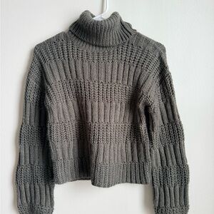 Aeropostale Charcoal Knit Turtleneck Sweater